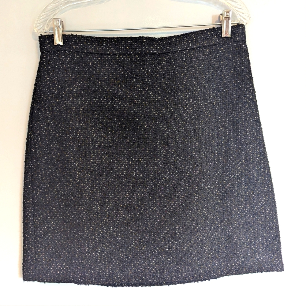 Ann Taylor A-line Metallic Boucle Skirt NWT